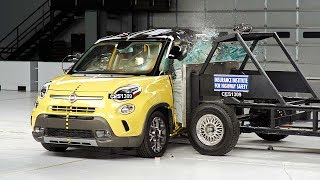 2014 Fiat 500L side IIHS crash test [upl. by Pirri]