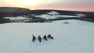 Snowmobile Drone Footage of NB Canada SENBSA Club 20  Goshen Club 28  Fundy Trail Riders [upl. by Will]