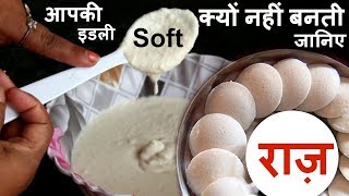 Idli Recipe  आपकी इडली सॉफ्ट क्यों नहीं होती जानिए इस का राज़  Tips amp Tricks Of Idli Batter [upl. by Raphael924]