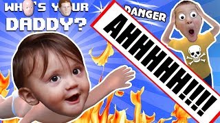 BABY IN DANGER ☠ Whos Your Daddy Skit  Gameplay w Shawn vs Knife Fire Glass amp More FGTEEV Fun [upl. by Celina]