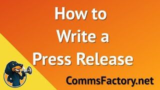 How to Write a Press Release template [upl. by Croner692]