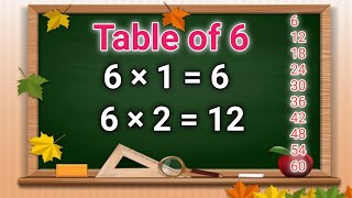 Table of 6  Learn Multiplication Table of 6  6 ka pahada  6 ka table english [upl. by Anegal68]