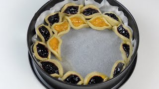 LASCERETE TUTTI SENZA PAROLE  CROSTATA DI MARMELLATA RICETTA Facile Semplice e Veloce [upl. by Crissy]