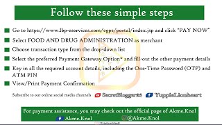 FDA Online Payment via Landbank LinkBizPortal Tutorial [upl. by Mcleroy316]