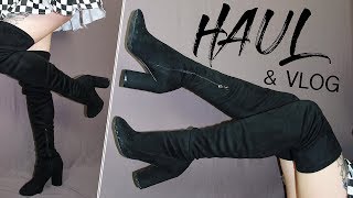 The Utimate Thigh High Boots amp HUGE Romwe Haul  VLOG [upl. by Dray]