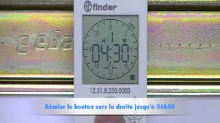 Programmation manuelle hebdomadaire de lhorloge série 1251 de FINDER [upl. by Infeld]