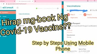 How to book Covid 19 vaccine in Ezconsult  Mobile Device  Part 2 [upl. by Abita]