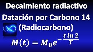 08 Datación por radiocarbono Calcular antigüedad de un cráneo ECUACIONES DIFERENCIALES [upl. by Idelia981]