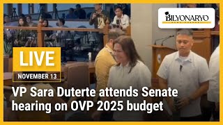 VP Sara Duterte attends Senate hearing on OVP 2025 budget [upl. by Aleksandr]