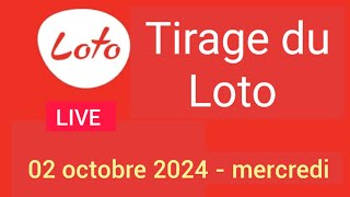 Tirage du Loto 02 Octobre 2024  En direct 1062e Loto Plus [upl. by Aksel417]