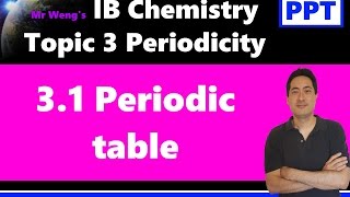 IB Chemistry Topic 3 Periodicity 31 Periodic Table [upl. by Ulrich]