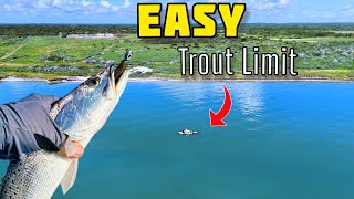 Easy Trout Limit Discover the Secret to catching in Texas Bay [upl. by Snoddy]