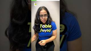 Master English Pronunciation  Words ending in table pronunciation pronounce ananya learnex [upl. by Eddi]