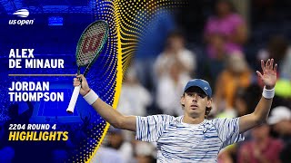 Alex de Minaur vs Jordan Thompson Highlights  2024 US Open Round 4 [upl. by Meekar]