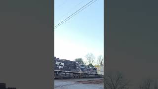 Wabash Heritage Unit on Intermodal Train [upl. by Yllom]