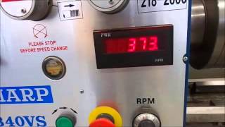 Sharp Model 1340VS Removable Gap Bed Engine Lathe [upl. by Nishi823]