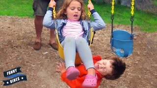 TOP FUNNIEST Baby Playing Swing FAILS Outdoor  Try Not To Laugh  Funny Vines [upl. by Gnouhc756]