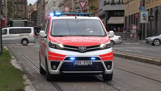 Prague Meditrans Toyota Proace Verso blood organ ECMO transport van responding CZ  6102021 [upl. by Liddie]