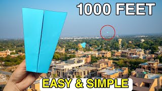 How to make a Paper Airplane that flies Far 1000 Feet  paper airplane easy [upl. by Aleel]