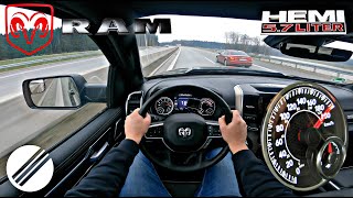 DODGE RAM 1500 HEMI 57 V8 quotLARAMIE SPORTquot TOP SPEED DRIVE ON GERMAN AUTOBAHN 🏎 [upl. by Shelton596]