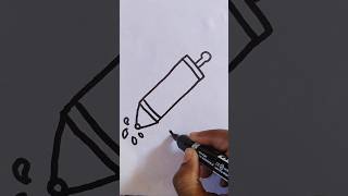 Easy to Drawing Pichkari for Kids  Kids Art Video holi shorts [upl. by Burnside]