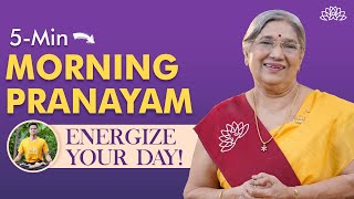 Energize Your Mornings 5Minute Pranayama Techniques to Start Your Day Dr Hansaji [upl. by Melba205]