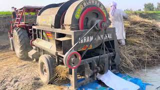 Threshing machine super fast working  threshing machine with high technology [upl. by Noellyn]