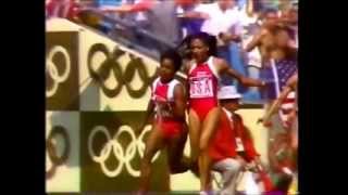 1988 Olympic Womens 4x100  BEST RELAY FINISH EVER [upl. by Blackington]