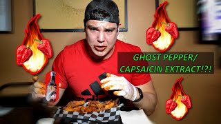 2 LB GHOST PEPPER HOT WING FOOD CHALLENGE [upl. by Yorled225]