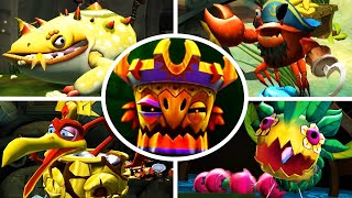 Donkey Kong Country Returns  All Bosses 2 Player  No Damage [upl. by Aydiv]