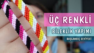 Kolay Anlatımlı İnce Arkadaşlık Bileklik Yapımı [upl. by Idur]