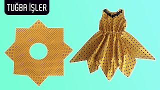 Very Easy Handkerchief Hem Dress Cutting and Sewing 100 Profitable Project  Tuğba İşler [upl. by Mauro]