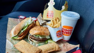 I Eat BURGER KING Feast  MUKBANG [upl. by Cigam]