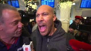 LaVar Ball arrives in Lithuania  ESPN [upl. by Nyra]