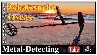 Schatzsuche an der Ostsee Sondeln am Strand mit dem Metalldetektor Campertour Ringsucher [upl. by Ziana]