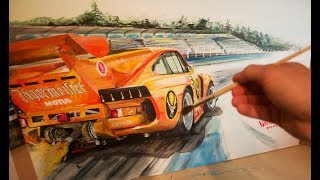 Speed Painting Porsche Kremer Racing [upl. by Aillij54]