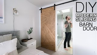 Building a Modern Sliding Barn Door [upl. by Enier823]