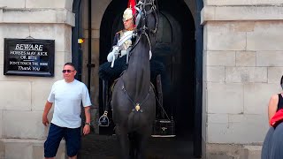 ❌Tourists Ignoring Horse Safety Standing Too Close to The Horse [upl. by Oirifrop635]