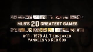 MLB Greatest Games 1978 AL East Playoff 11 [upl. by Suilienroc]