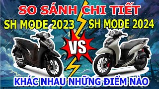 So sánh SH Mode 2024 mới ra mắt khác SH Mode 2023 những gì  Toàn Xe Máy [upl. by Aguste]