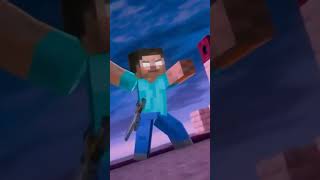 Steve VS Herobrine who won minecraft shorts [upl. by Hniht]