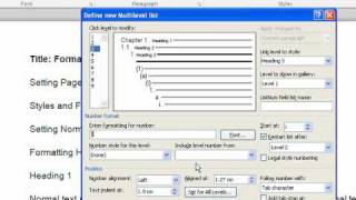 3 Settings Headings and Numeration Word 200710 [upl. by Dasi564]