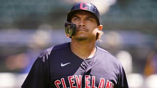 Cleveland Indians Josh Naylor hurt in brutal collision with Ernie Clement against Minnesota Twins [upl. by Albarran723]