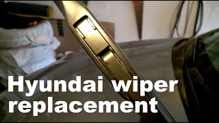 Hyundai Kia front factory wiper removal replacement [upl. by Cyn494]