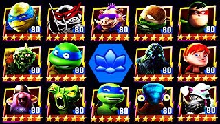 TMNT Legends  All Max Level 80 Spirit Class Characters [upl. by Ernestine698]