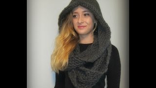 Knitted Hooded Cowl  Oversized and slouchy PDF Pattern [upl. by Akinajnat870]