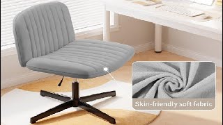 naspaluro Modern Office Chair Criss Crossing Leg Review [upl. by Raynah]