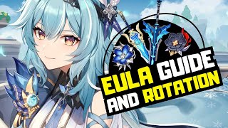 Eula GUIDE and easy ROTATION explained  Genshin Impact [upl. by Rexanna]