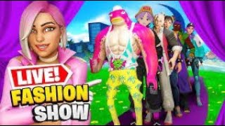 REAL FORTNITE FASHION SHOW LIVE SKIN CONTENT CUSTOM MATCHMAKING FORTNITE LIVE STREAM [upl. by Fischer]