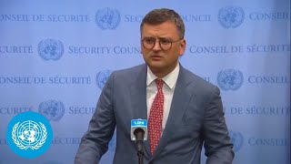 Ukraine on Black Sea Grain Initiative  Security Council Media Stakeout [upl. by Blessington]